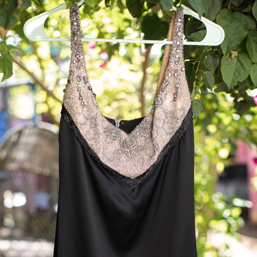 Chic Black Silk Cocktail dress by Badgley Mischka